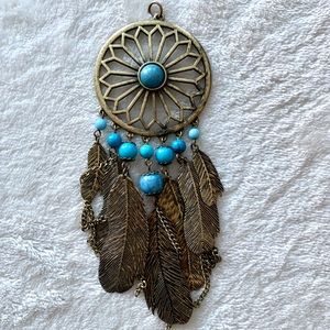 Large dream catcher charm for necklace